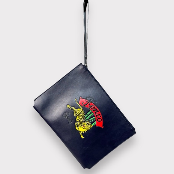 Kenzo bleu leather clutch - Picture 3 of 4